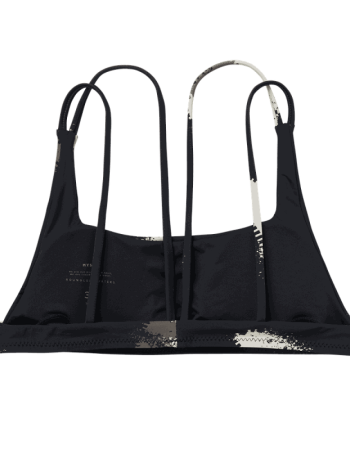 Bodil Strappy Bikini Top Black Allover
