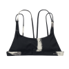 Bodil Strappy Bikini Top Black Allover