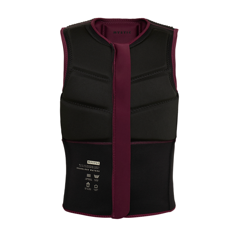 Star Impact Vest Fzip Oxblood Red
