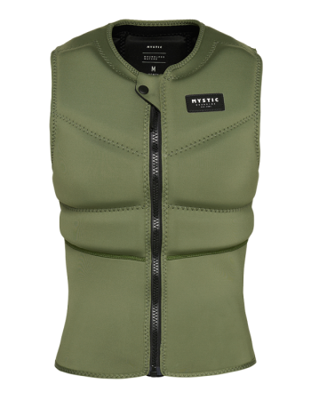 Star Impact Vest Fzip Women Olive Green