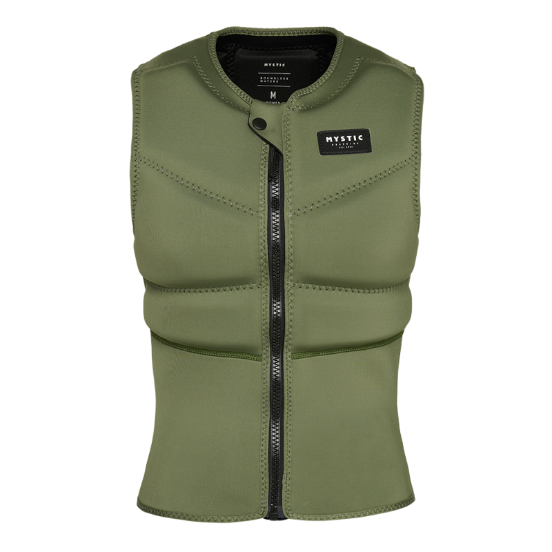 Star Impact Vest Fzip Women Olive Green