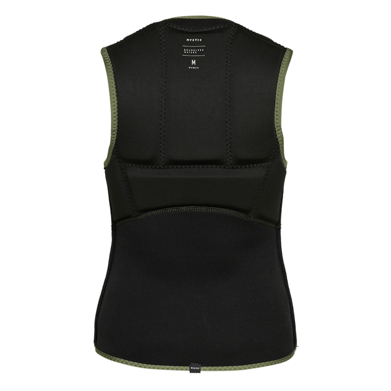 Star Impact Vest Fzip Women Olive Green